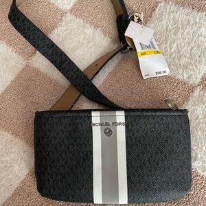 Michael Kors Black and White Shoulder Bag